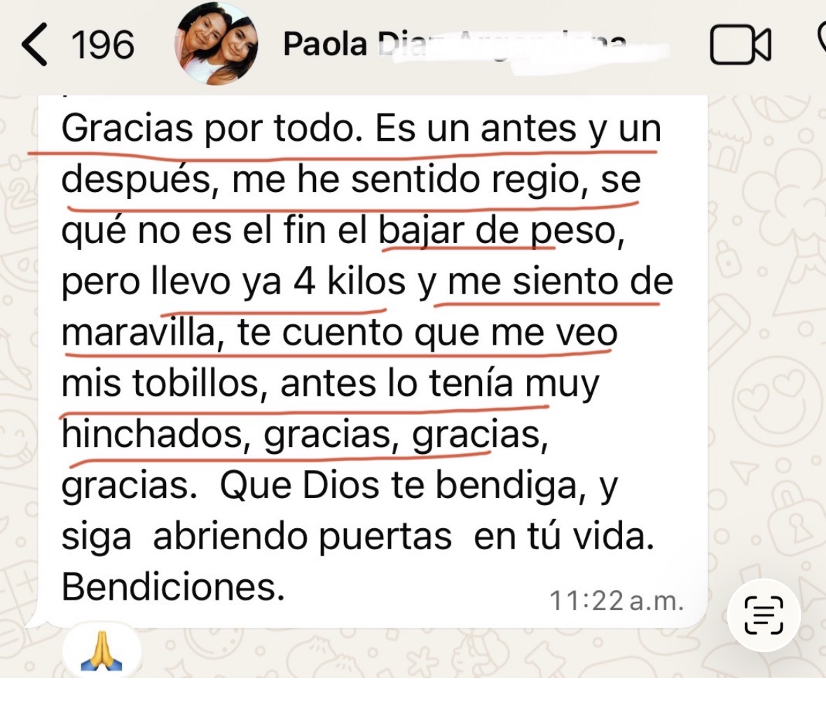 Testimonio real de alumna, antes y después