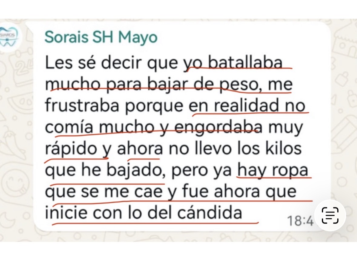 Testimonio real de alumna, bajó de peso